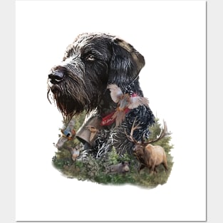 German Wirehaired Pointer Posters and Art